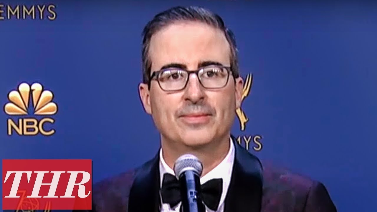 John Oliver: 2018 Emmy Awards Winner Backstage Interview | THR