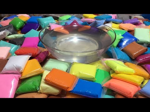 Mixing 100+ Soft Clay Into Clear Slime - Most Satisfying Slime Videos