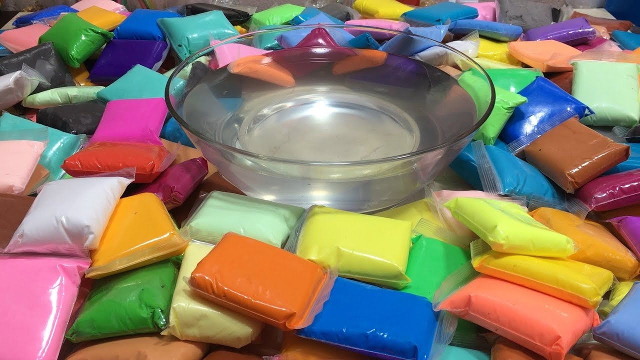 Mixing 100+ Soft Clay Into Clear Slime - Most Satisfying Slime