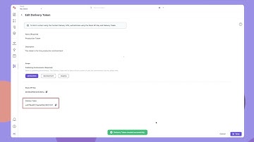 How to Create a Delivery Token