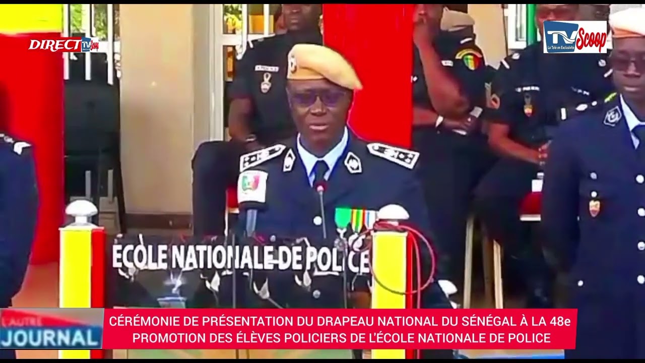 CÉRÉMONIE DE PRÉSENTATION AU DRAPEAU NATIONAL DU SÉNÉGAL À LA 48e PROMOTION DES ÉLÈVES POLICIERS...