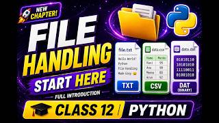 File Handling in Python | TXT, CSV &amp; DAT Files Explained Easily 🔥 | Class 12 CBSE Tamil