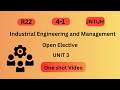 IEM UNIT 3| R22 | Open Elective | Mechanical Syllabus | JNTUH