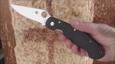 Paramilitary 2 vs Fake Spyderco Military - knife throwing test