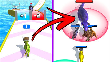 Dino Run 3D : Dinosaur Runner game MAX LEVEL ( New Update )⭐ Merge Simulator Battles