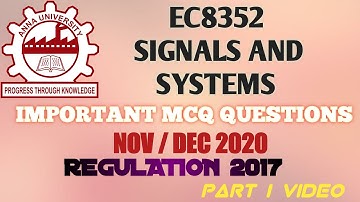 MCQ in Signals and systems: Part I