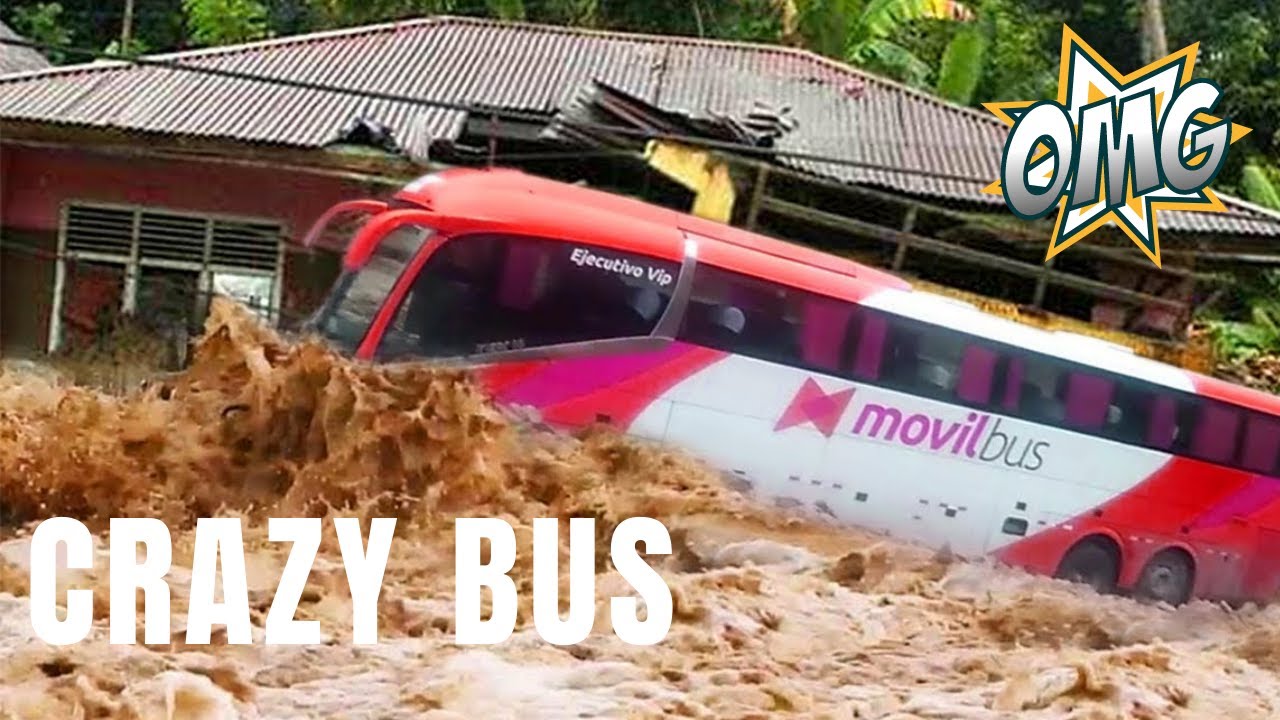 Top 10 Crazy Bus Vs Dangerous Flooded Rivers ! Bus Fails After Trying ...