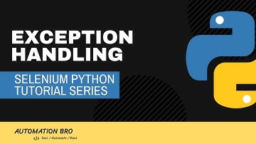 Selenium Python Exception Handling | Selenium Python Tutorial