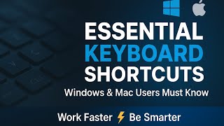 “Windows & Mac Shortcuts That’ll Change Your Workflow! ⚡Top Keyboard Tricks You Need!”#keyboards