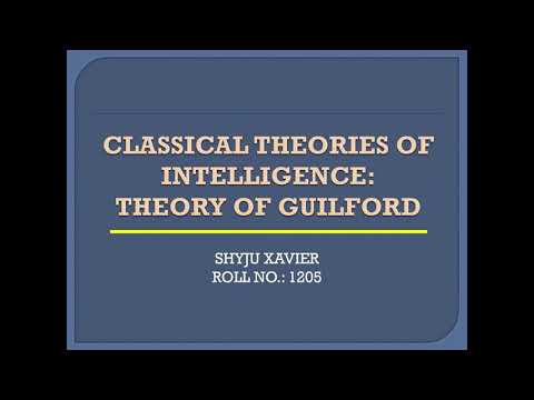 Topic: Classical Theories of Intelligence: Theory of Guilford