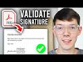 How To Validate Signature In PDF Document - Adobe Acrobat Reader