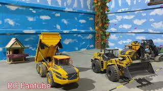 RC Team, Huina Rc Excavator louching with Volvo RC truck, Best time for testing RC team, #rcteam