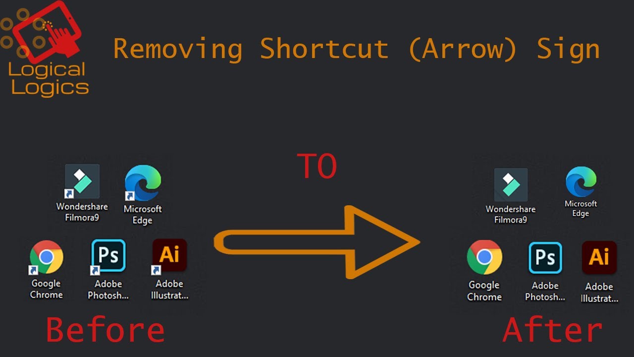 How To Remove Shortcut Arrow Sign From Desktop Icons Removing