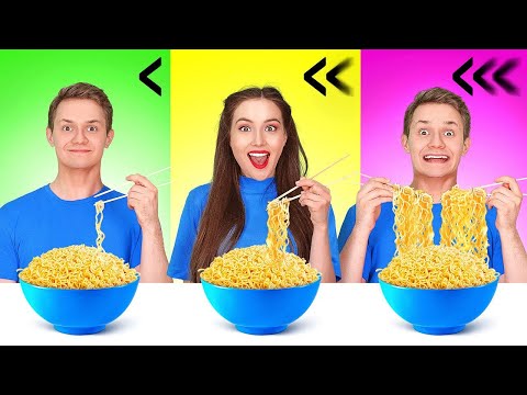 تحدي الأكل بسرعة أو باعتدال أو ببطء حاول أن تأكل في ثانية واحدة أسرع جولات الالتهام