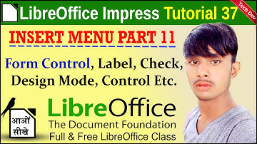 LibreOffice Impress Tutorial 37 | Insert menu part 11 | Form Control | dev bind | computer know