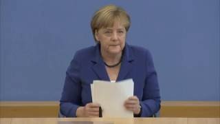 Angela Merkel defends Germany's refugee policy after attacks German audio