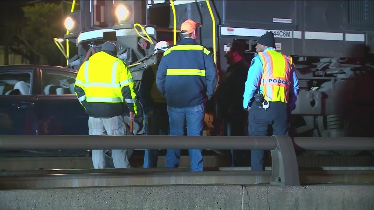 Man Saved By Bystanders Moments Before Train Hits Car Stuck on Railroad ...