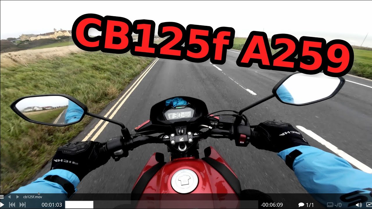 Honda CB125F on the A259: Brighton → Newhaven | Real-Time POV (No Music)