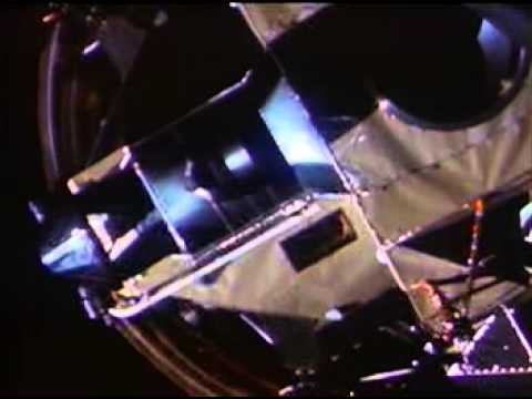 View of Apollo 11 Lunar Module, a scene from transposition and docking