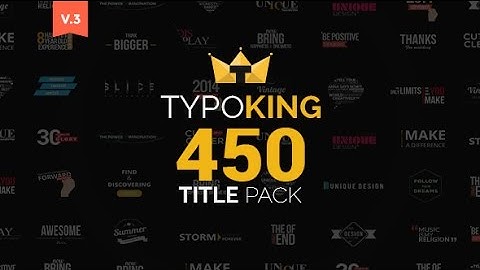 TypoKing - Title Animation - Kinetic Typography Text