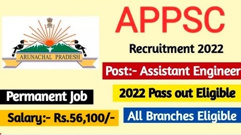 APPSC Recruitment 2022 | Assistant Engineer | Job vacancy | Apply Online | Mech, EEE, ECE & CSE Jobs