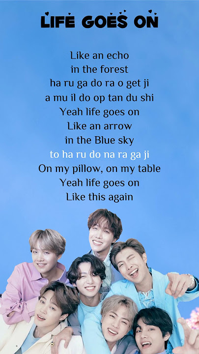 BTS - Life Goes On (Lyrics) #song #bts #lifegoeson