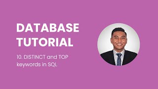 10. How to use DISTINCT and TOP keywords in database