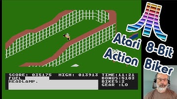 Atari 8-Bit Game Play, Actie Biker