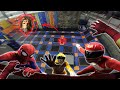 4 Spider-Man Bros Superhero Explore Abandoned Trampoline Park and Meet Serbian Dancing ( Action Pov)