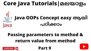 Passing parameters and returning value| Java for Selenium | Core Java for beginners | Malayalam | #9