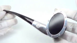 NEW! Bugatti Black And Aluminum Smoking Pipe From PIPELIST.COM