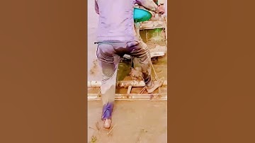 cool skills of tractor operators for plowing rice fields #shorts