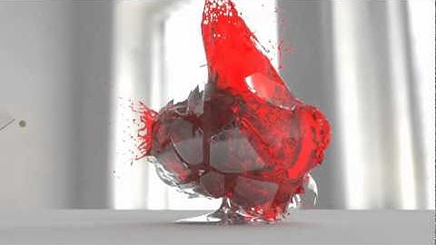 Realflow Bullet & Wine Simulation - IRay GPU render - 1.2 million particles