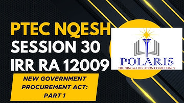 PTEC NQESH Review Session 30 Domain 2 IRR RA 12009 Part 1