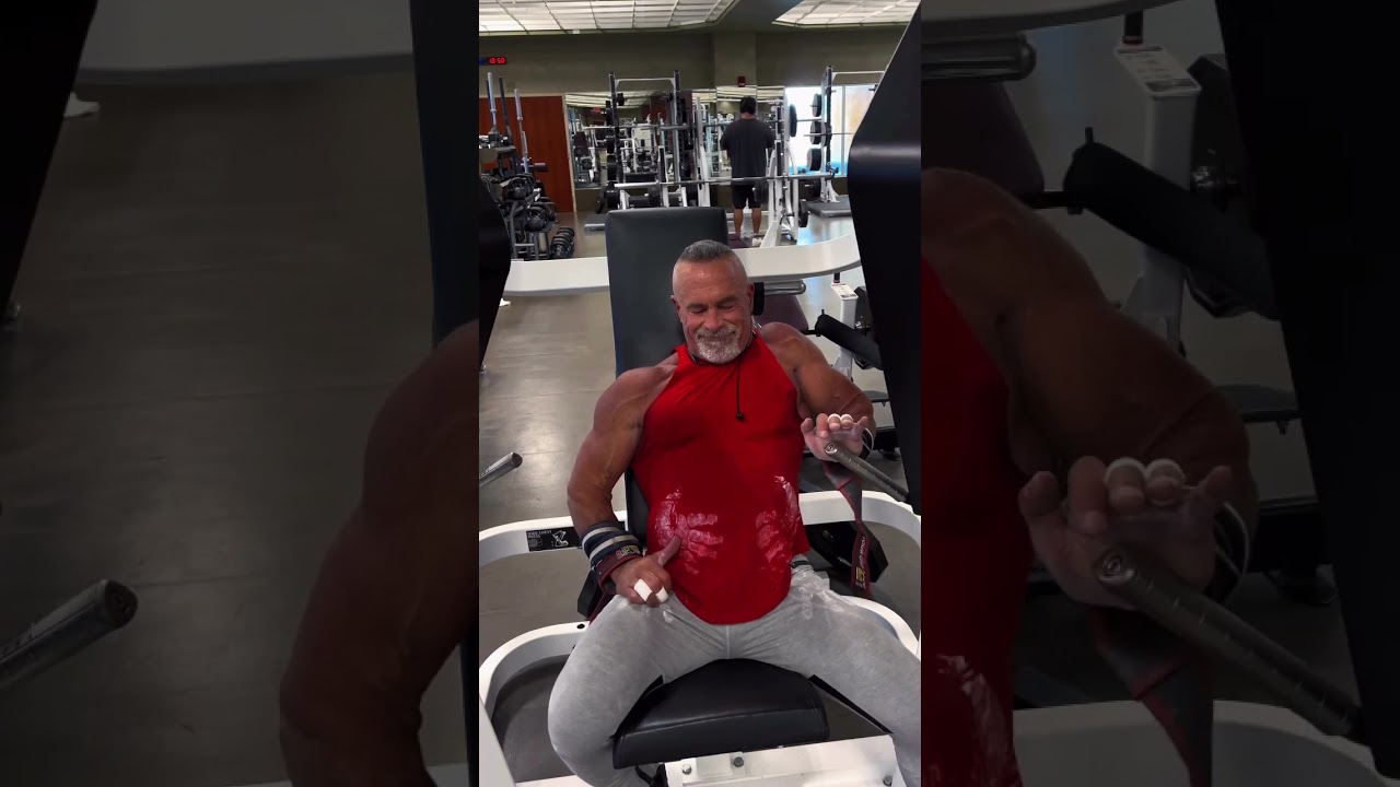 Instead of just pressing big massive weights, go a little bit lighter and actually try to feel