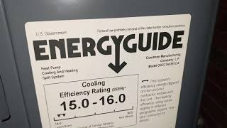 2020 Goodman Two - Stage Heat Pump 16 Seer Running