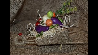 Тачка с урожаем ! - autumn crafts - осенняя поделка своими руками Тачка с урожаем ! - autumn crafts - осенняя поделка своими руками