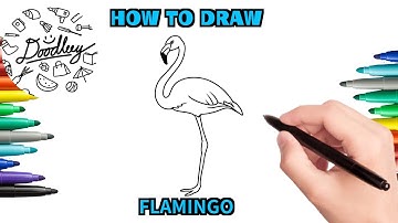 How to Draw A FLAMINGO #howtodraw #drawingtutorial #doodl33y