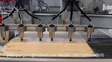 6 Spindle CNC Router, 6 head spindle CNC Router, Multi Spindle Head CNC Router for Wood