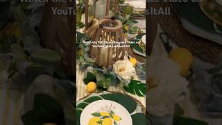 🍋Summer Lemon Tablescape 🍋#homedecor #cleaningmotivation #cleanwithme #decoratewithme #shorts