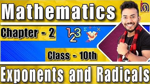 NIOS Class 10th Mathematics Chapter 2 Exponents and Radicals in English Medium || Maths Marathon