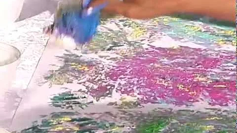 Sri Chinmoy paints during his 2002 Jharna Kala anniversary part 3