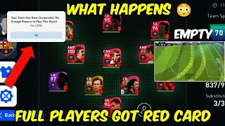 WHAT HAPPENS IF YOUR ALL PLAYERS GET RED CARD IN A MATCH IN PES 2021 MOBILE | CAN WE PLAY ? 