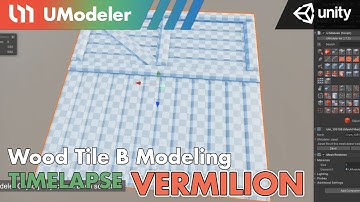 3D Modeling in Unity - Timelapse of Modeling Wood tiles B in Vermilion with UModeler and Zbrush
