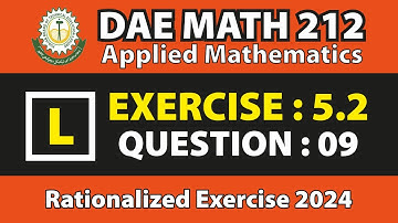 DAE MATH 212 Chapter no 5 Exercise no 5.2 Question no 9