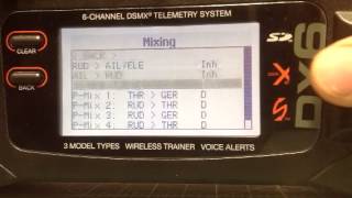 Spektrum DX6 Differential thrust or differential throttle easy setup.