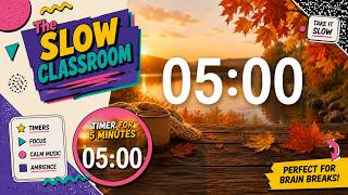 5 Minute Timer | Cozy Autumn Countdown for Study, Classroom & Focus