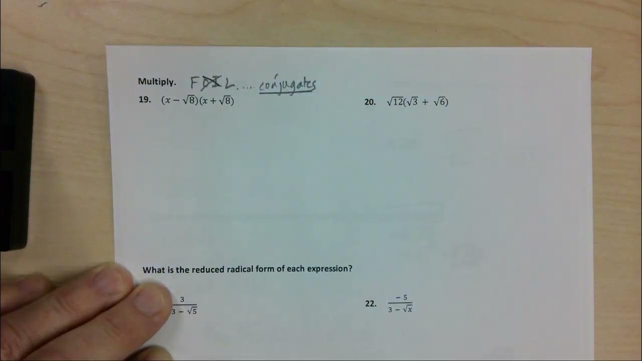 Algebra 2B Unit 5 Quiz Review (Part 2) - YouTube