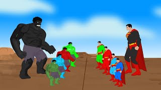 Evolution of Team Black HULK vs Evolution of Team Black Super-Man [HD]