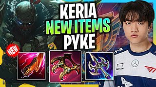 KERIA IS A GOD WITH PYKE WITH NEW ITEMS! 🔥NEW SEASON 2024🔥 | T1 Keria Plays Pyke Support vs Milio!